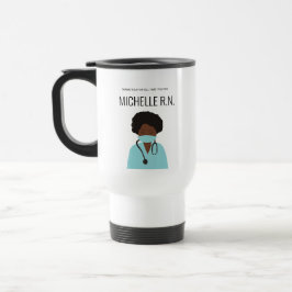 Dankbare Herzen: Custom Nurse Illustration Travel Reisebecher