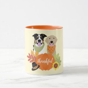 Dankbare Hunde Erntedank Harvest Pumpkins Tasse