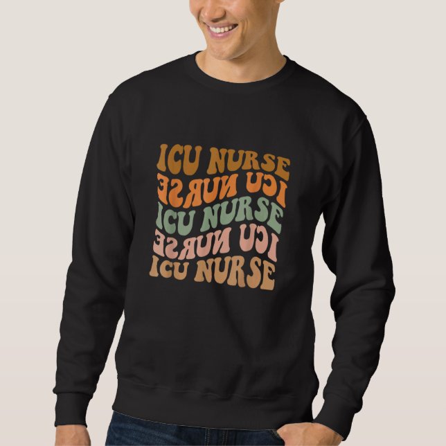 Dankbare Icu Krankenschwester Vintag Herbst Gebe H Sweatshirt (Vorderseite)