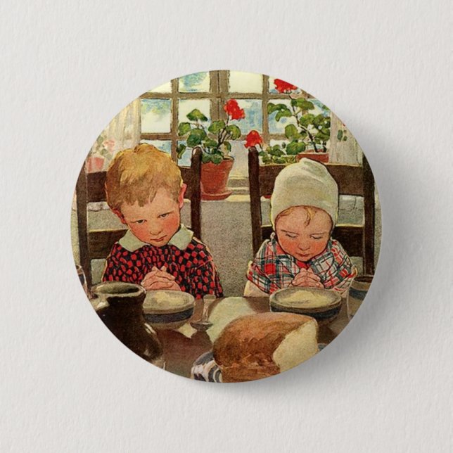 Dankbare Kinder von Jessie Willcox Smith Button (Vorderseite)
