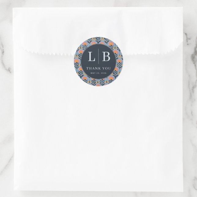 Dankbare Korallenblüte Runder Aufkleber (Tasche)
