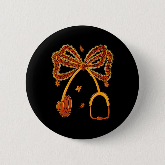 Dankbare Krankenschwester Arzt Stethoskop Kokette  Button (Vorderseite)