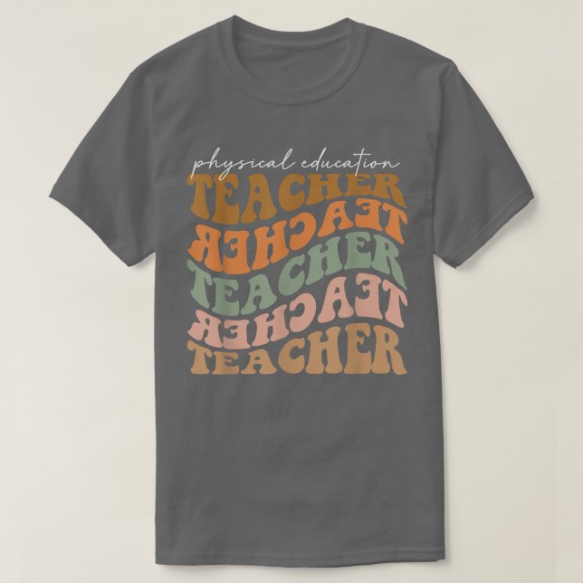 Dankbare Lehrerin für physische Bildung Retro Fall T-Shirt (Design vorne)