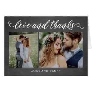 Dankbare Liebe Hochzeit Dankeschön Card Chalk