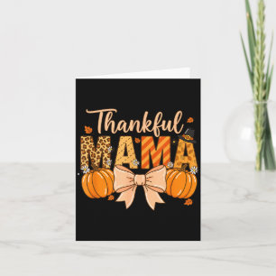 Dankbare Mama-Kürbis-Herbst-Coquette-Schleife-Than Karte