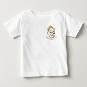 Dankbare Mama Minimalistische Linienkunst Mutter u Baby T-shirt