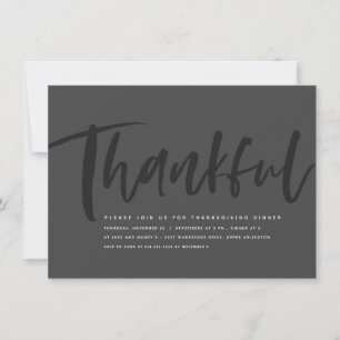 Dankbare moderne Schriftart Einladung zum Thanksgi