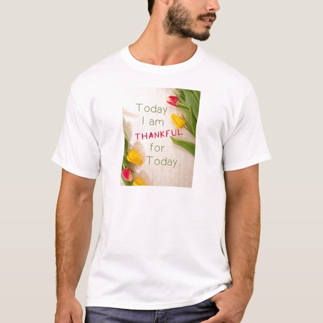 Dankbare Motivierend Zahlen T-Shirt (Vorderseite)