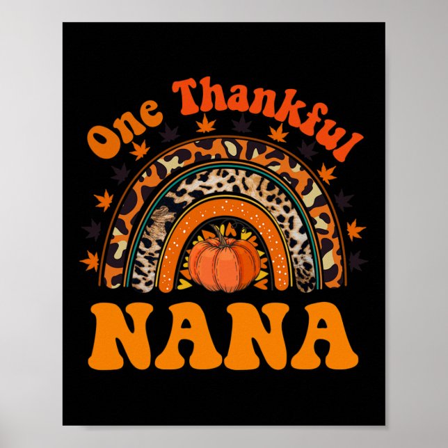 Dankbare Nana für Frauen Fall Erntedank Pumpkin Poster (Vorne)