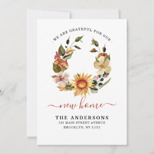 Dankbare neue Zuhause, die wir beim Herbstfallen v Ankündigung