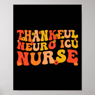 Dankbare Neuro-Intensivstation-Schwester Erntedank Poster