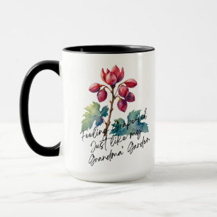Dankbare Oma-Garten-Blumen-Kunstprint Tasse
