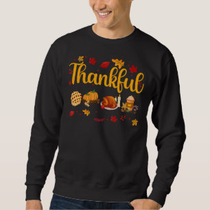 Dankbare Pumpkin Gewürz Türkei Fall Coffe Herbst T Sweatshirt