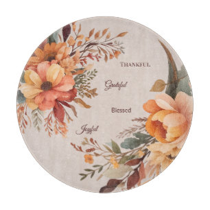 Dankbare Segensreiche Florale Erntedankfest Schneidebrett