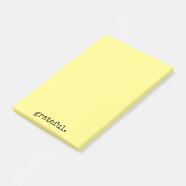 dankbare Typografie gelb Post-it Klebezettel