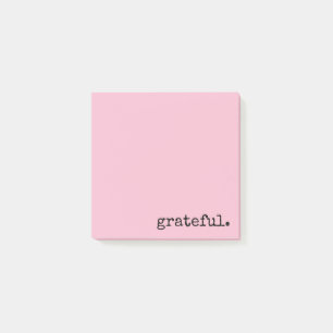 dankbare Typografie pink Post-it Klebezettel
