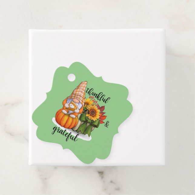 Dankbare und dankbare Gunst-Tags Geschenkanhänger (Beispiel)