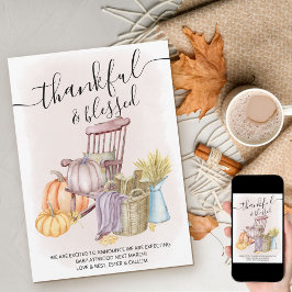 Dankbare und gesegnete Land Pumpkin-Schwangerschaf Ankündigung