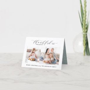 Dankbare und gesegnete Weihnachtskarte für das Fot Feiertagskarte