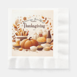 Dankbarer dankbarer festlicher Erntedank Papier Serviette