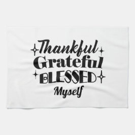 Dankbarer, dankbarer, gesegneter, funkelnder Ernte Geschirrtuch