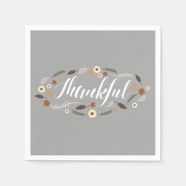 Dankbarer Erntedank Cocktail Napkins Serviette (Vorderseite)