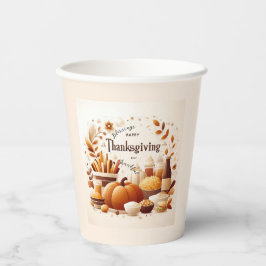 Dankbarer festlicher Erntedank Pappbecher