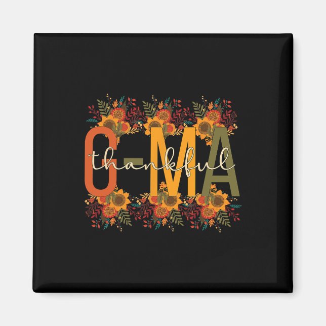 Dankbarer G-Ma Großmutter-Erntedank G-Ma Grandm Magnet (Vorne)
