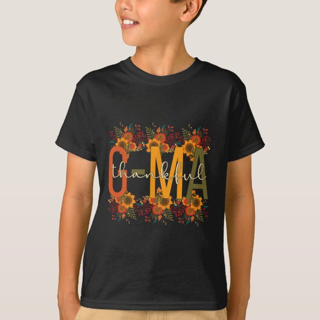 Dankbarer G-Ma Großmutter-Erntedank G-Ma Grandm T-Shirt (Vorderseite)
