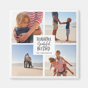 Dankbarer, gesegneter Foto Erntedank Magnet