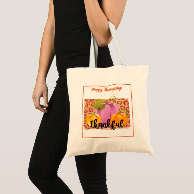 Dankbarer Herbst individuell gestalten Tragetasche (Vorderseite (Produkt))