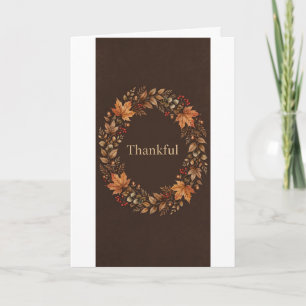 Dankbarer Herbstkranz Thanksgiving-Karte Karte