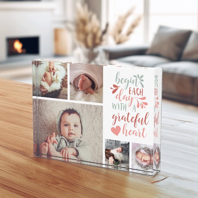 Dankbarer Herz Foto Collage Block (Von Creator hochgeladen)