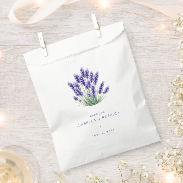 Dankbarer Lavendel Blumen Botanisch Geschenktütchen (Ausgeschnitten)