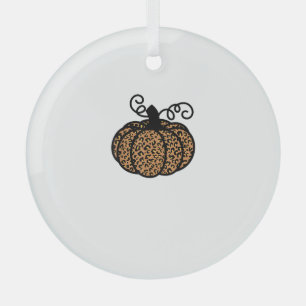 Dankbarer Leopard Pumpkin für Erntedank Ornament Aus Glas