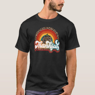 Dankbarer Leopard Pumpkin Trendy Fall Erntedank T-Shirt