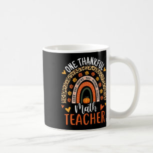 Dankbarer Mathe Teacher Fun Erntedank Rainbow Tee Kaffeetasse