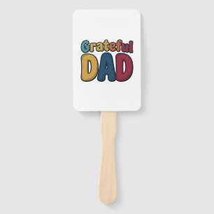 Dankbarer Papa Retro-Blasenbuchstabe-Shirt-Design_ Fächer