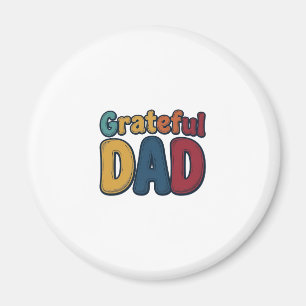 Dankbarer Papa Retro-Blasenbuchstabe-Shirt-Design_ Magnet