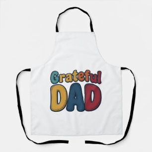 Dankbarer Papa Retro-Blasenbuchstabe-Shirt-Design_ Schürze