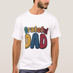 Dankbarer Papa Retro-Blasenbuchstaben-Shirt-Design T-Shirt