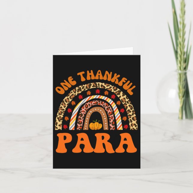 Dankbarer Para Beruflich Fall Erntedank Leopa Karte (Vorderseite)