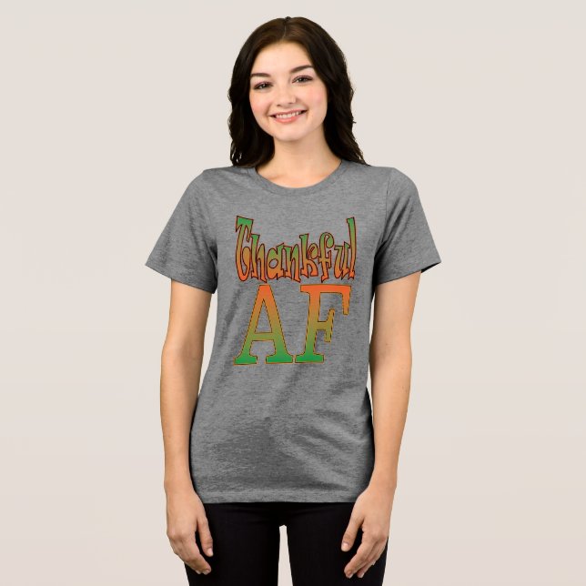 Dankbarer Puls Tri-Blend Shirt (Vorderseite voll)