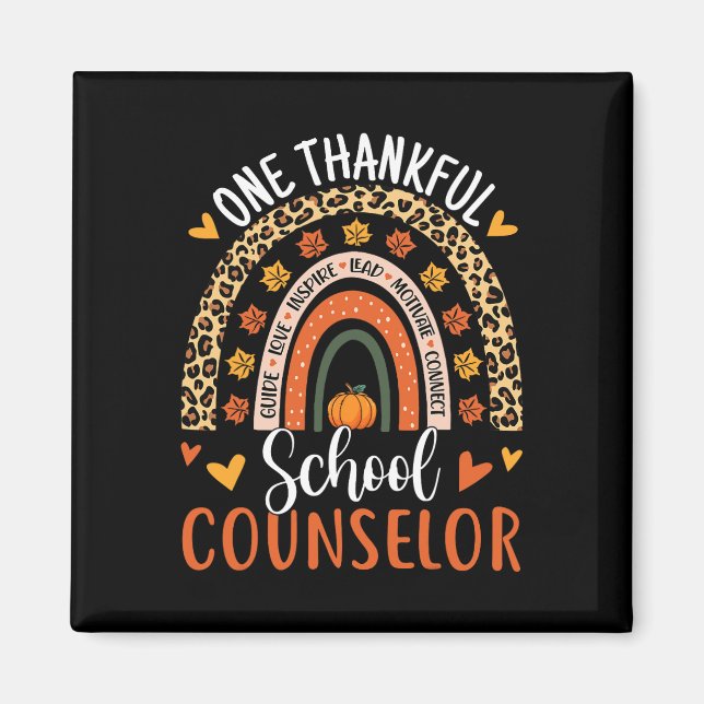 Dankbarer Schulberater Erntedank Rainbow Cou Magnet (Vorne)
