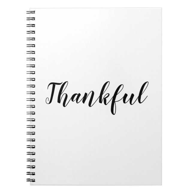 Dankbarer Schwarz-weißer, benutzerdefinierter Skri Notizblock (Vorderseite)