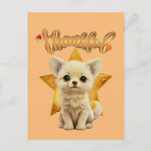 Dankbarer Sternenäugiger Welpe Postkarte
