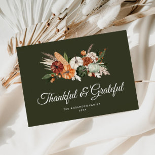 Dankbarer und dankbarer Erntedank Feiertagskarte