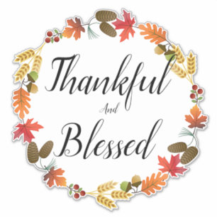 Dankbarer und gesegneter Aufkleber