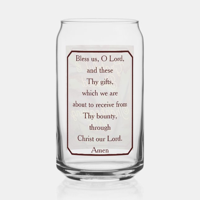 Dankbarer und gesegneter Erntedank Trinkbehälter Dosenglas (Vorderseite)