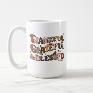 Dankbarer und gesegneter Retro-Erntedank Kaffeetasse